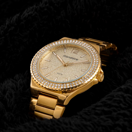 mondaine-dourado-cristais