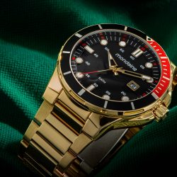 mondaine-dourado-diver-preto
