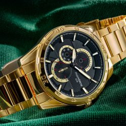 mondaine-dourado-multifuncao-preto