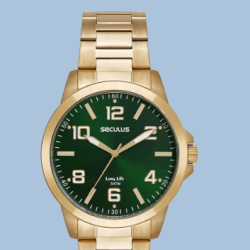 relogio-seculus-dourado-verde-20344gpsvpa2