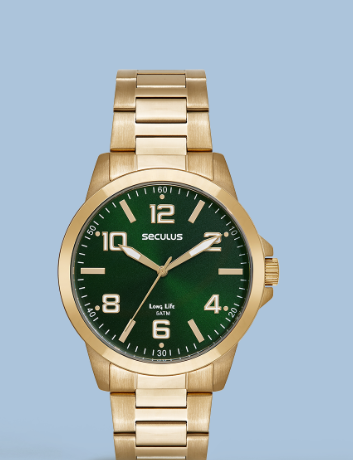 relogio-seculus-dourado-verde-20344gpsvpa2