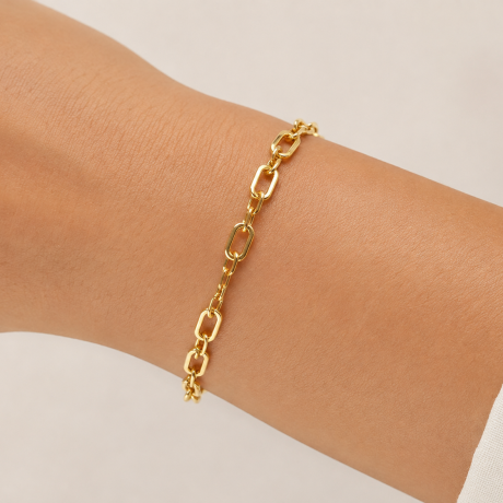 Pulseira Cartier Facetada Curta em Ouro 18K