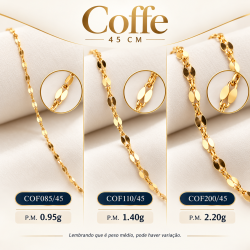 Tabela de medidas – Corrente Coffe em Ouro 18K