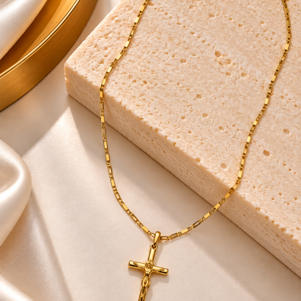 Colar Crucifixo em Ouro 18K (2)
