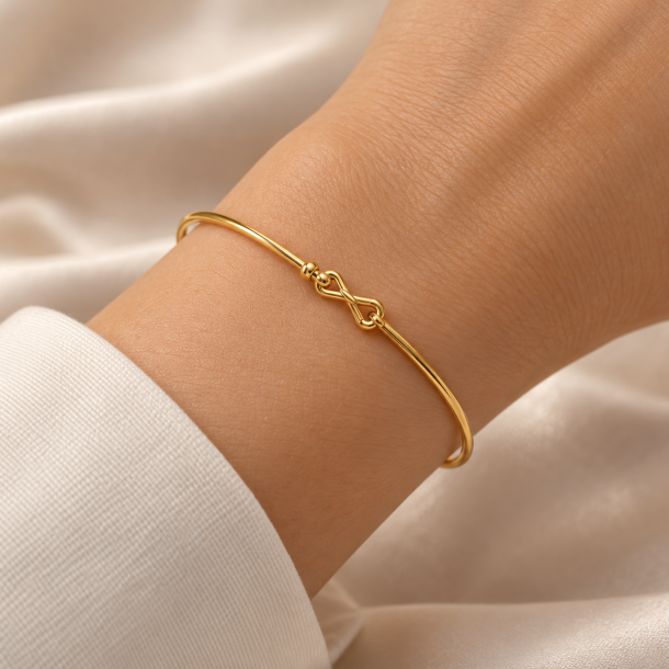 Bracelete Nó Infinito em Ouro 18K